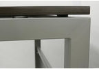 NBF at Work Reversible L Shaped Executive Office Desk - Durable Espresso Laminate Computer Desk with Steel Frame - Modern Desk with 3 Grommet Holes - 60" W x 60" D Work Desk for Home (Brown)