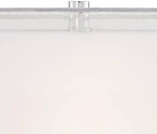 Possini Euro Design Proxima Modern Table Lamp 28" Tall Chrome Silver Crisscrossing Metal Sheer Outer White Inner Rectangular Shade for Bedroom Living Room House Bedside Nightstand Office Family