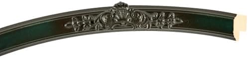 OVALCREST Oval Beveled Wall Mirror for Home Decor - Athena Style - Hunter Green - 26" x 22" Outside Dimensions