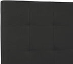 Naomi Home Jessenia Queen Headboard – Adjustable Linen Upholstered Tufted Panel, Soft Padded Surface, Wall-Mount/Bed Frame Mount – Dark Gray