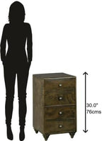 Hekman Wooden Filing Cabinet - Home Office Storage Organizer with Drawers, Small Office File Cabinet for Documents, Antique Pewter Hardware, Mid-Century Modern Furniture for Office, Workspace & Study