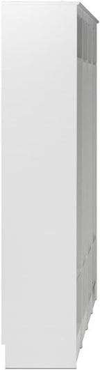 Prepac Narrow Coat Rack Freestanding Hall Tree with 3 Hooks, Entryway Furniture for Coat & Shoe Storage, Entryway Organization with Adjustable Shelf, 14.75"W x 72.5"H x 15.5"D, Set of 4, White