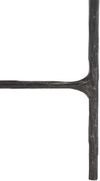 SAFAVIEH Couture Collection Jessa Black/White Forged Metal Half Moon Semi Circle Console Table (Fully Assembled)