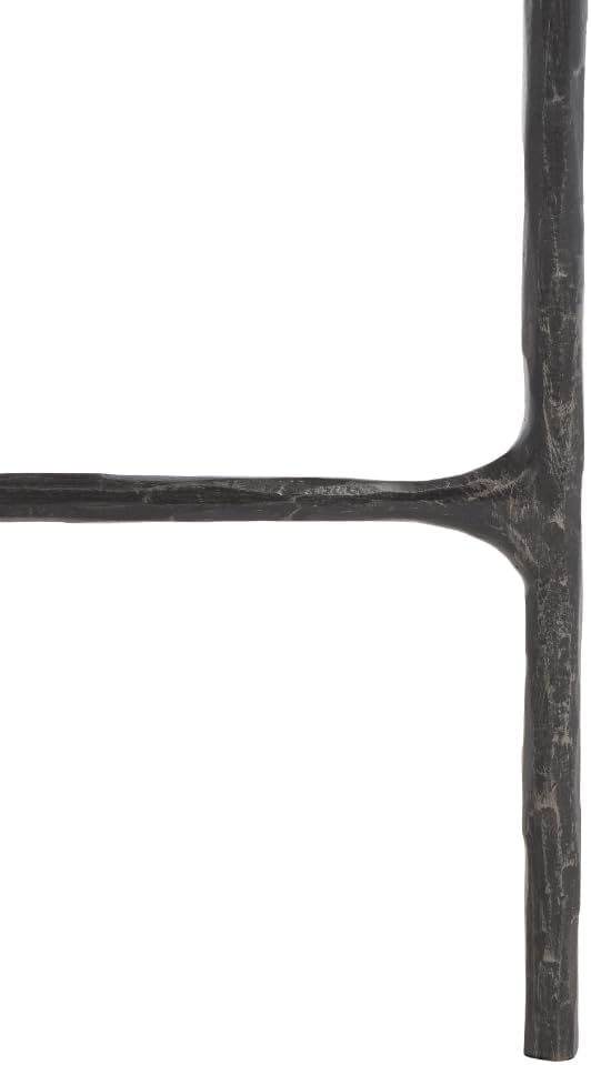 SAFAVIEH Couture Collection Jessa Black Forged Metal Half Moon Semi Circle Console Table (Fully Assembled)