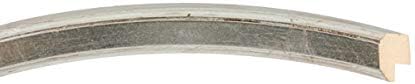 OVALCREST Oval Beveled Wall Mirror for Home Decor - Toronto Style - Silver Leaf with Brown Antique - 18" x 14"