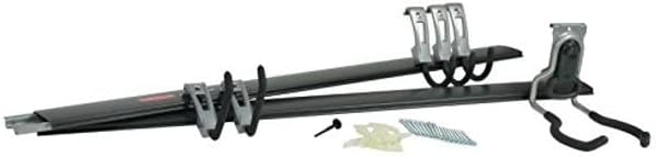 Rubbermaid Garage FastTrack 8-Piece Small Kit Black/Grey All-in-One Rail & Hook Wall Hanging Kit Wall Mounted Storage Solution for Home/Garage