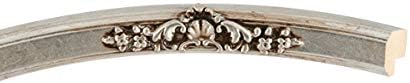 OVALCREST Oval Beveled Wall Mirror for Home Decor - Athena Style - Silver Leaf with Brown Antique - 18" x 14" Outside Dimensions