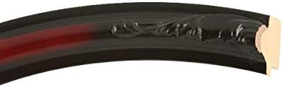 OVALCREST Oval Beveled Wall Mirror for Home Decor - Florence Style - Rosewood - 34" x 28"