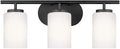 Generation Lighting 3-Light Oslo Bath Fixture Wall Lamp Midnight Black 41162EN3-112, Bathroom Light Fixture for Home Decor, Vanity Light Fixture Uses A19 Standard or LED Light Bulbs