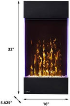 Napoleon Allure 32 inch Vertical Wall Mount Electric Fireplace - Black, NEFVC32H