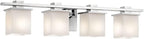 Kichler Tully 32" 4 Light Vanity Light with Satin Etched Cased Opal Glass Antique Pewter