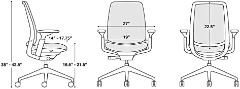 Steelcase Series 2 Office Chair, Seagull Frame, Cogent Connect Licorice, Hard Floor Casters
