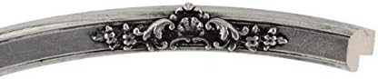 OVALCREST Oval Beveled Wall Mirror for Home Decor - Athena Style - Silver Leaf with Black Antique - 18" x 14" Outside Dimensions