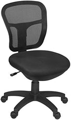 Niche Regency Armless Harrison Mesh Back Swivel Task Office Chair- Black