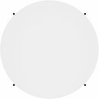 Furinno BESI Coffee Table, 2-Tier Round Modern Coffee Table with Metal Legs, Metal Frame Side Table with Open Shelf, for Living Room, Bedroom, Home Office, White