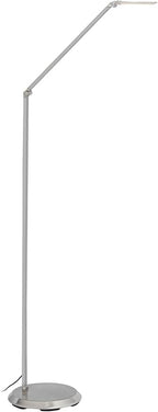 Possini Euro Design Kobie Modern Industrial 50" Tall Standing Floor Lamp Task LED Dimmable Silver Metal Satin Nickel Finish for Living Room Bedroom House Reading Office Home Decor Entryway