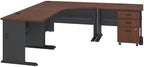 BOWERY HILL 84" Corner L-Shaped Desk in Hansen Cherry