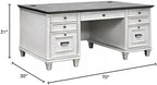 Martin Furniture Double Pedestal Desk, White