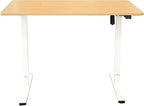 Stand Up Desk Store Electric Compact Standing Desk (Charcoal Frame/Natural Oak Top, 48” Wide)