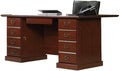 Pemberly Row Classic Home Office Executive Computer Desk in Cherry