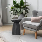 SIMPLIHOME Boyd 13-inch Wide Solid Mango End Table in Black, Contemporary-Style Accent Table for Living Room, Bedroom, or Family Room, Assembled