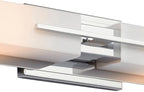 Possini Euro Design Midtown Modern Wall Lights Set of 2 Chrome Silver Metal Hardwired 4 1/2" Fixture White Glass Rectangular Shade for Bedroom Bathroom Vanity Living Room Home Hallway Dining House