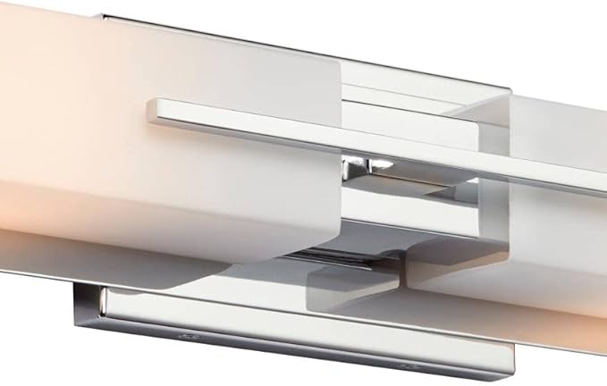 Possini Euro Design Midtown Modern Wall Lights Set of 2 Chrome Silver Metal Hardwired 4 1/2" Fixture White Glass Rectangular Shade for Bedroom Bathroom Vanity Living Room Home Hallway Dining House