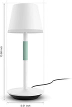 Philips Hue Go Smart Portable Table Lamp, White - White and Color Ambiance LED Color-Changing Light - 1 Pack - Indoor and Outdoor Use - Control with Hue App or Voice Assistant