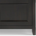 SIMPLIHOME Amherst 72-inch Wide Solid Wood Low TV Stand in Hickory Brown, Transitional-Style Media Console for Living Room with Cable Management, Fits 80" TVs