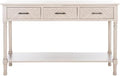 SAFAVIEH Home Collection Peyton Greige 3-Drawer Lower Shelf Console Table CNS5705D