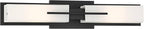 Possini Euro Design Midtown Mid-Century Modern Wall Mounted Light Black Metal Hardwired 23 1/2" Wide Light Bar Fixture White Opal Glass Shades for Bathroom Vanity Mirror House Home Room Decor