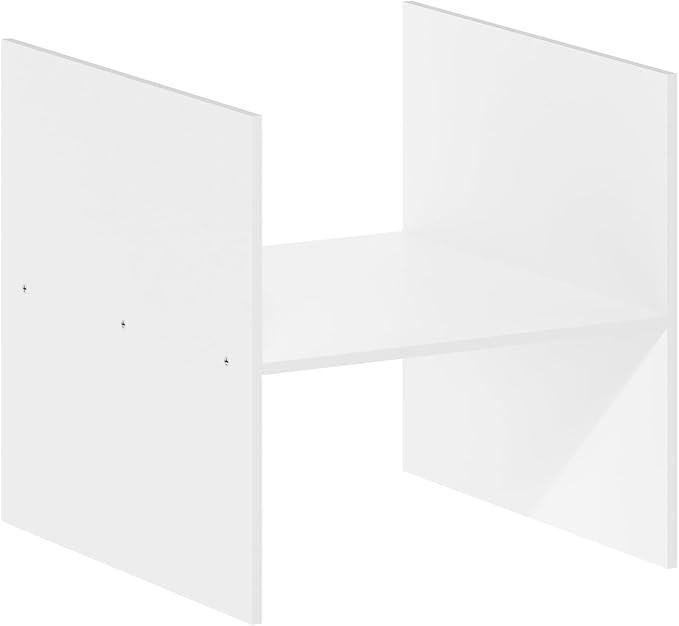 Furinno Cubicle Cube Insert, H-Shelf Cube Organizer, Fits into Extra Thick Cubes, for Organizers and Storage, White (Does not fit IKEA Kallax Shelving)