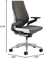 Steelcase Gesture Office Chair - Ergonomic Work Chair with Wheels for Carpet - Comfortable - Intuitive-to-Adjust for Desk - 360-Degree Arms - Graphite Gray Fabric