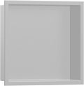 hansgrohe XtraStoris Original Recessed Wall Niche with Integrated Frame 12"x 12"x 4" in Concrete Grey, 56061380