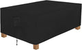 Easy-Going Patio Furniture Cover Waterproof Outdoor Rectangular Coffee Table Cover with Seal Tape at Seams (48" L x 28" W x 16" H, Black)