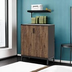 Tribesigns Shoe Cabinet with Doors, 20 Pairs Entryway Shoe Storage Cabinet with Shelves, 5-Tier Modern Free Standing Shoe Racks Storage Organizer for Closet, Living Room, Bedroom (Brown/Black)
