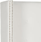 Safavieh Mercer Collection Keegan Velvet Tufted Winged Headboard, Queen, White