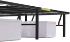 Amazon Basics Bed Frame with Storage, Foldable Metal Platform, Sturdy Steel, No Box Spring Needed, 14 inches High, Tool-Free Setup, Full Size, Black