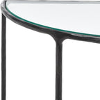 SAFAVIEH Couture Collection Jessa Black Forged Metal Half Moon Semi Circle Console Table (Fully Assembled)