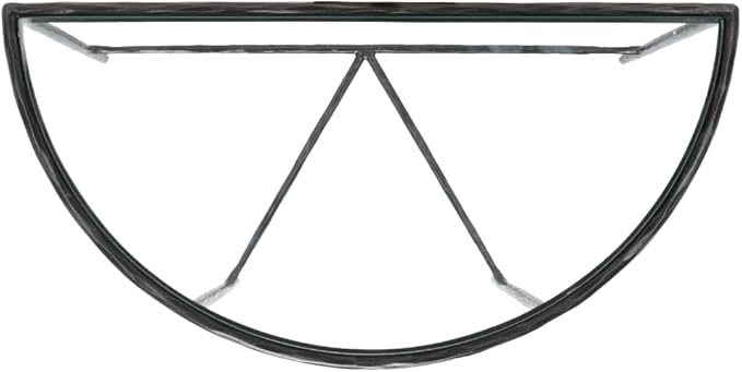 SAFAVIEH Couture Collection Jessa Black Forged Metal Half Moon Semi Circle Console Table (Fully Assembled)