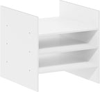 Furinno Cubicle Cube Insert, 3-Shelf Cube Organizer, Fits into Extra Thick Cubes, for Organizers and Storage, White (Does not fit IKEA Kallax Shelving)