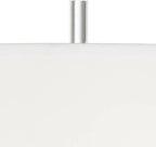 Possini Euro Design Cadence Modern Table Lamp 30" Tall with USB Dimmer Linear Clear Glass Rod White Linen Drum Shade for Bedroom Living Room House Bedside Nightstand Home Office Entryway Family