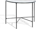 SAFAVIEH Couture Collection Jessa Black Forged Metal Half Moon Semi Circle Console Table (Fully Assembled)
