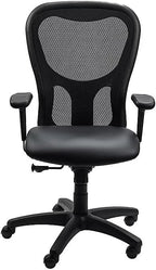 Tempur-Pedic TP9000 Swivel Task Chair with Tempur Material, Adjustable Armrests, and Lumbar Support, Black Vinyl