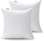 Acanva Indoor Decorative 28x28 Throw Pillow Inserts Pack of 2, Premium Polyester Fiber Fill Square Sham Stuffer Cushion for Sofa, Bed, Couch and Chair, Machine Washable, 2 Count (Pack of 1), White