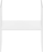 Furinno Cubicle Cube Insert, H-Shelf Cube Organizer, Fits into Extra Thick Cubes, for Organizers and Storage, White (Does not fit IKEA Kallax Shelving)
