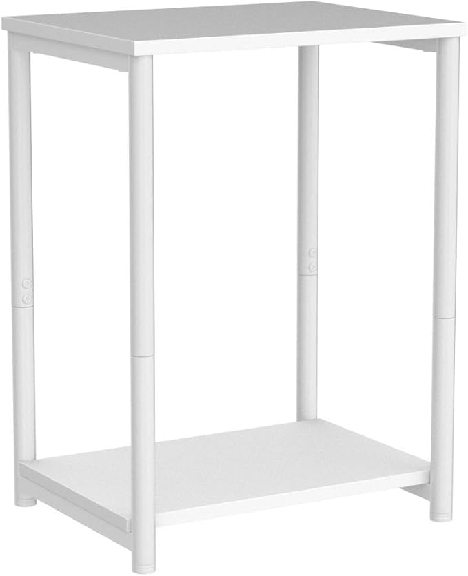 VASAGLE Side Tables Set of 2, Small End Table, Nightstand for Living Room, Bedroom, Office, Bathroom, White ULET272W14
