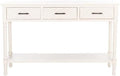 SAFAVIEH Home Collection Peyton Distressed White 3-Drawer Lower Shelf Console Table CNS5705A