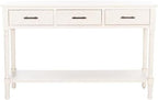 SAFAVIEH Home Collection Peyton Distressed White 3-Drawer Lower Shelf Console Table CNS5705A
