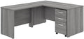 Bush Business Furniture 60W x 30D L Shaped Desk with Mobile File Cabinet, Corner Table and Drawers for Home or Professional Office, Studio C Collection, Black Walnut